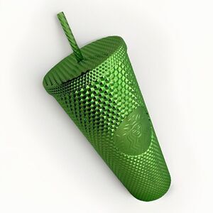 Starbucks Cold Drink Cup Diamond Studded Tumbler 24oz - Green